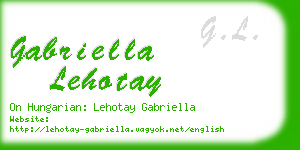 gabriella lehotay business card
